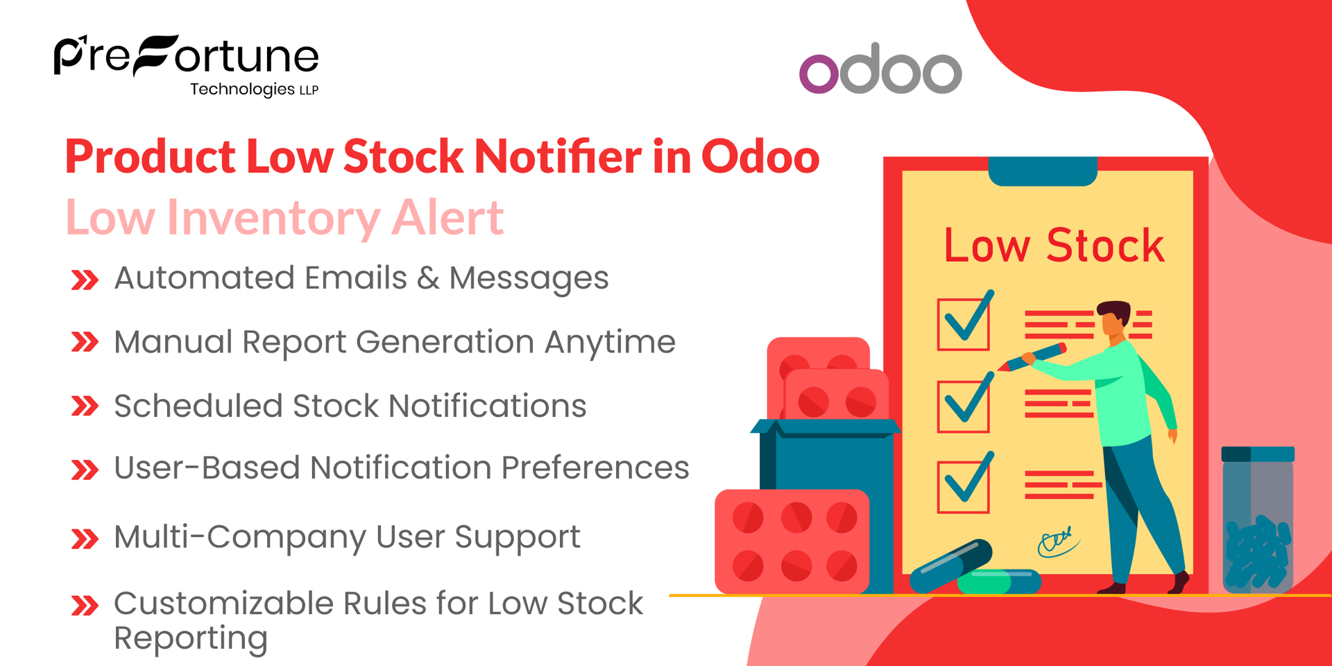 Product Low Stock Notifier in Odoo