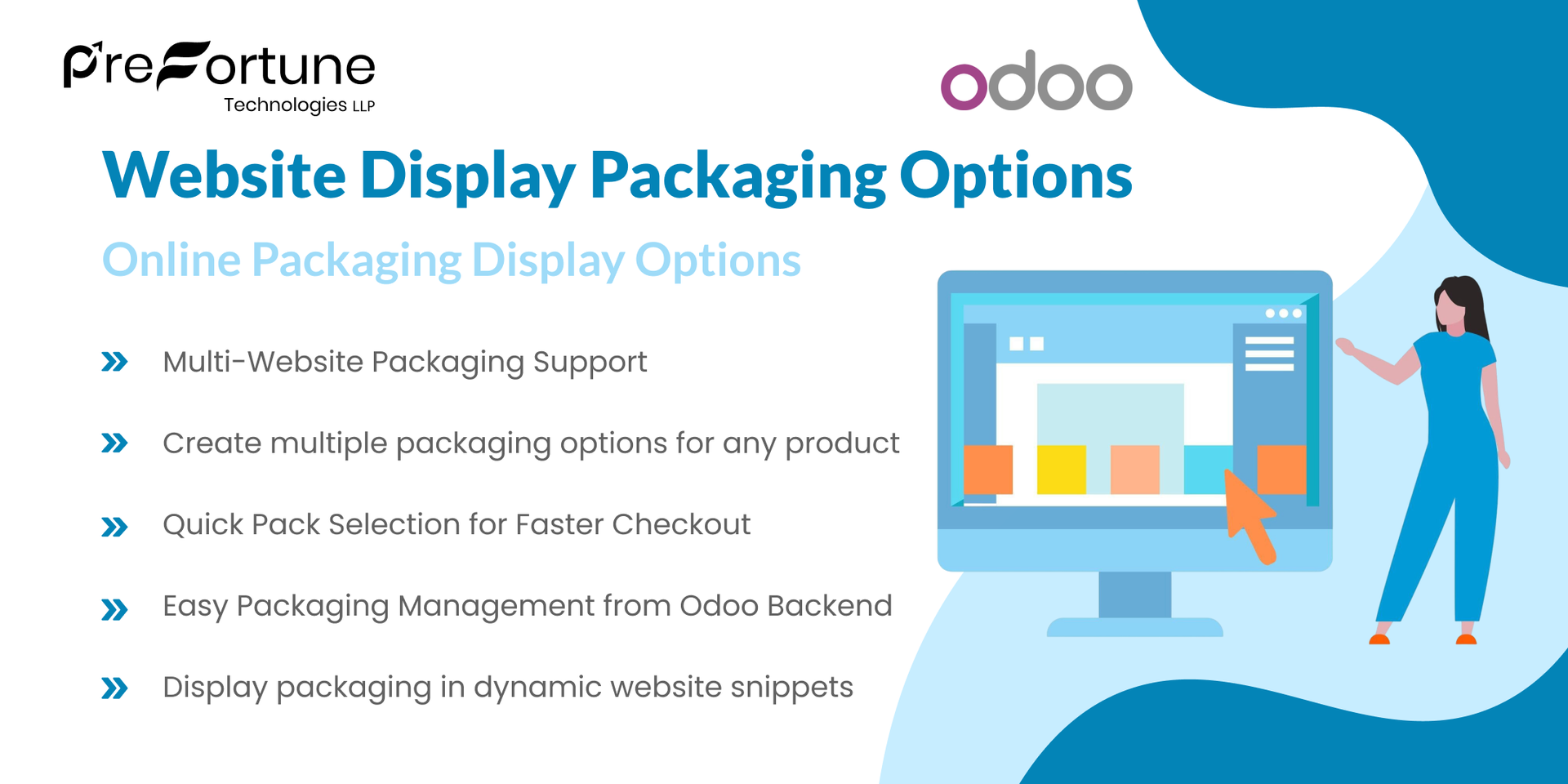 Website Display Packaging Options in product