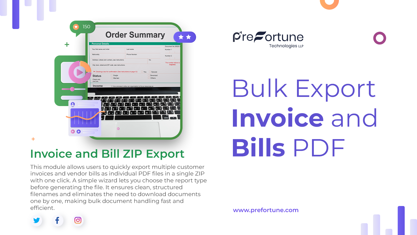 Bulk Export Invoice and Bills PDF