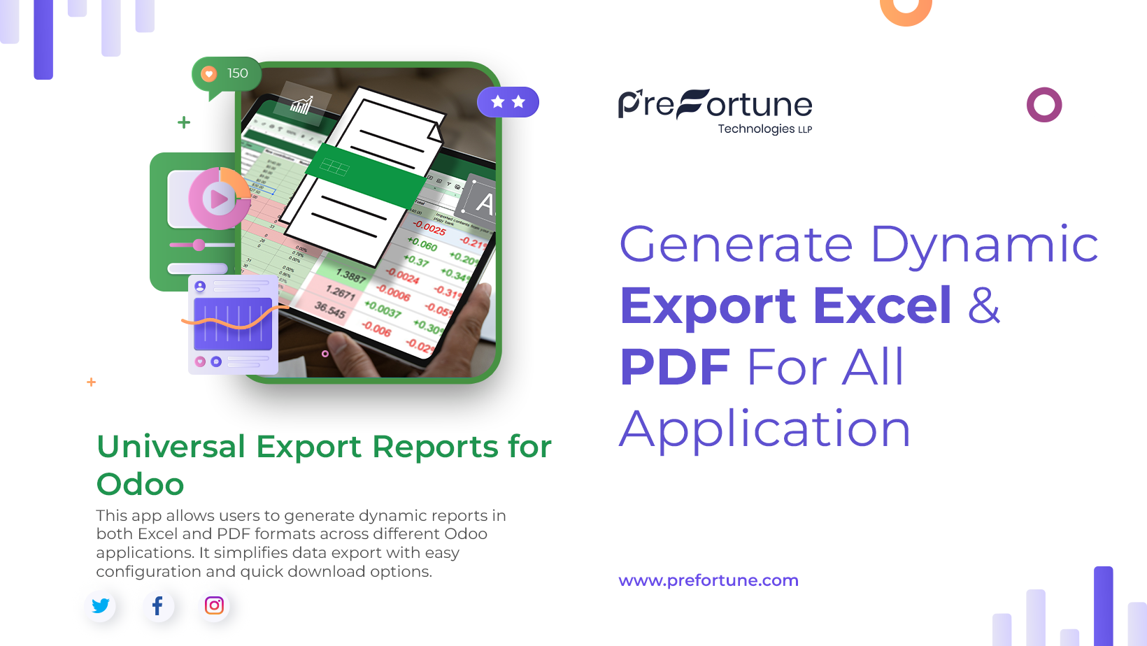Generate Dynamic Export Excel & PDF For All Application