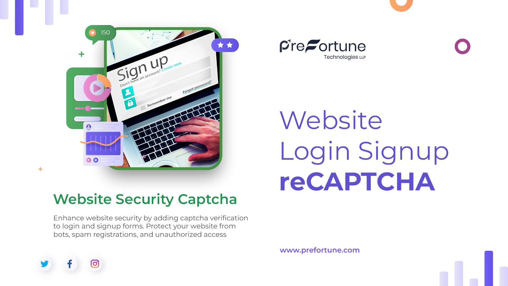 Website Login Signup reCAPTCHA