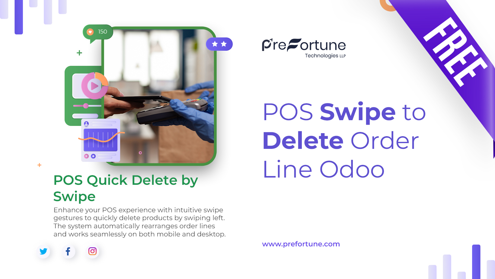 POS Swipe to Delete Order Line Odoo