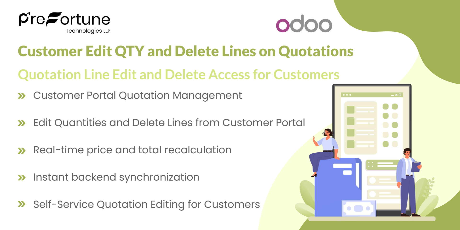 Customer Edit Quotation Odoo | Edit Qty & Delete Lines