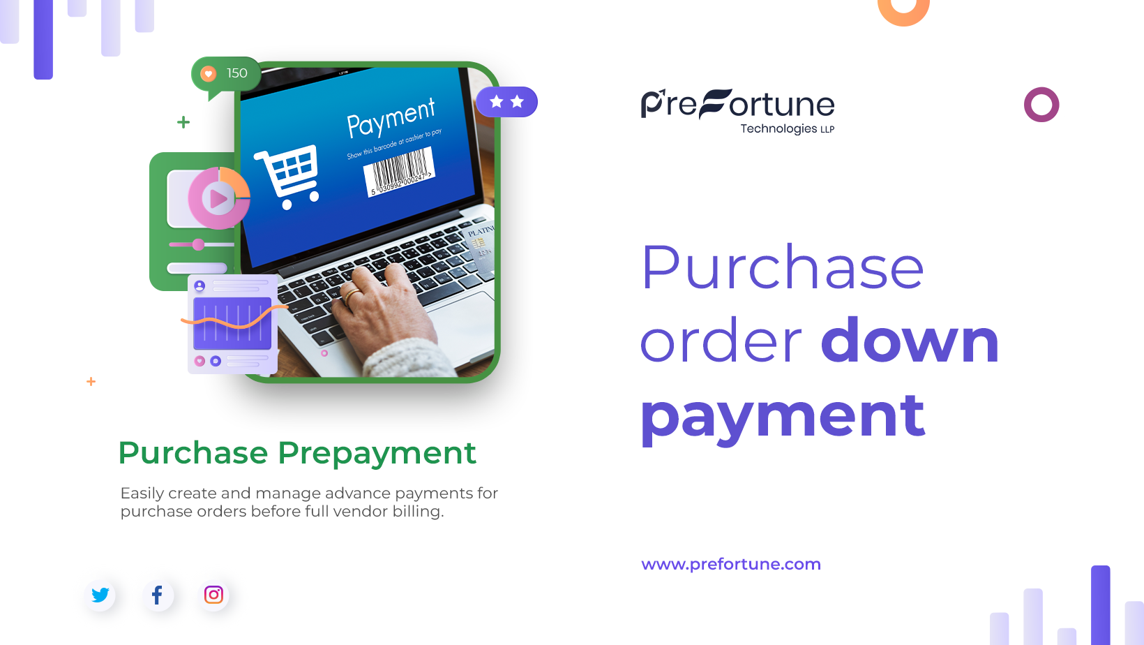 Purchase order down payment