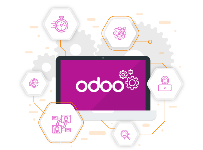 Odoo custom apps and ERP features illustration